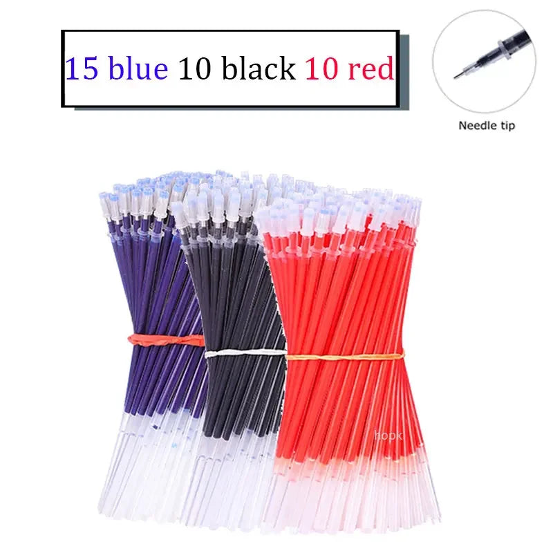 7/35 PCS Gel Pen Set School Supplies Black Blue Red Ink Color Ballpoint Pen Kawaii Pen Writing Tool School Office Stationery