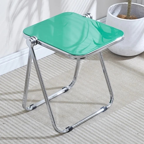 Foldable transparent thick small coffee table, simple computer desk, sofa edge table, light luxury coffee table, small desk