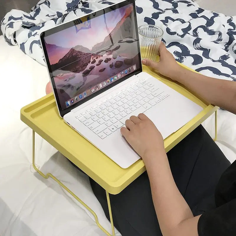Desk Folding Dormitory Bed Desk Computer Holder Lazy Person Study Removable Table Durable and Convenient