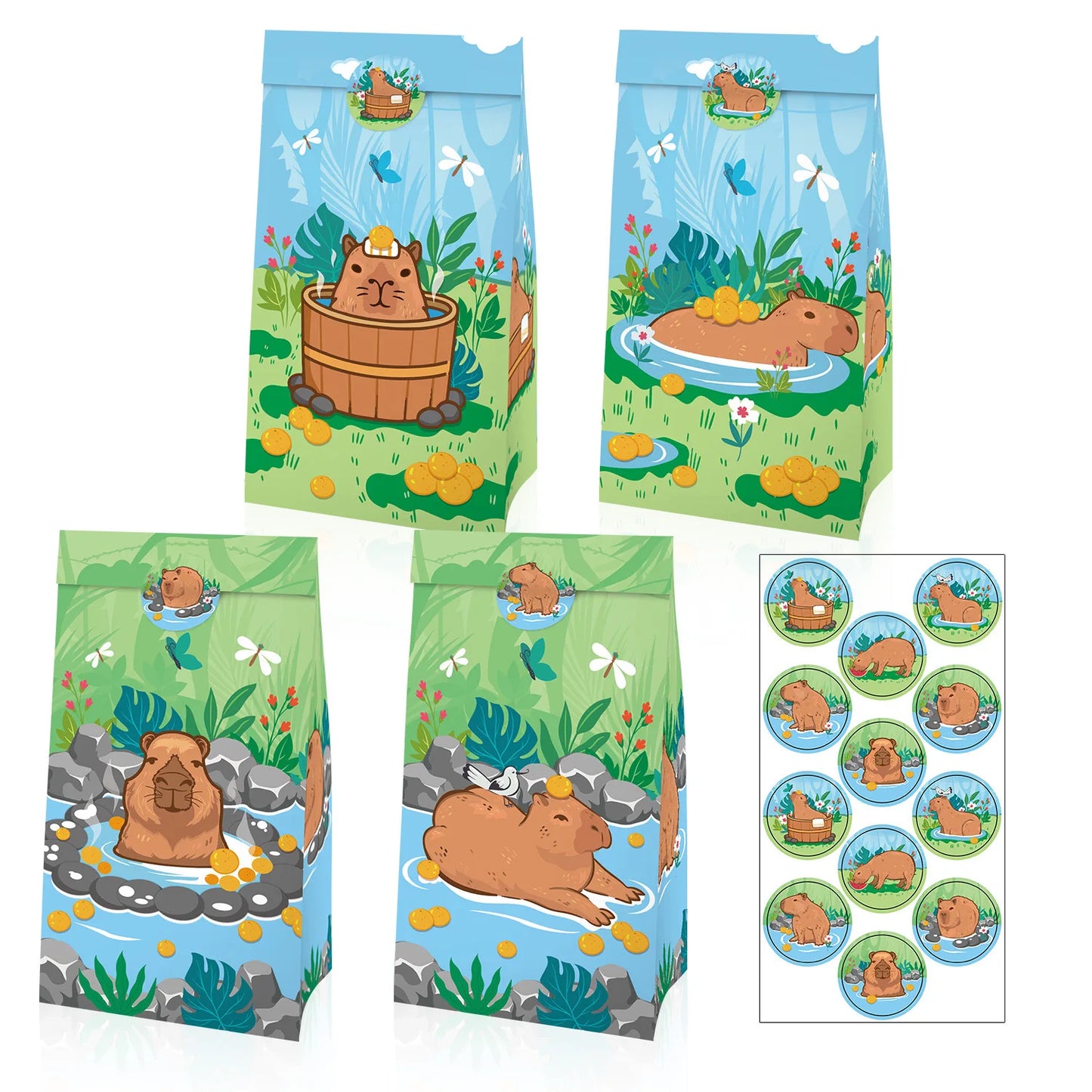 Capybara Birthday Party Decorations Tableware Set Cups Plates Napkins Tablecloth Straws Capybara Balloons Toy Girls Party Favors