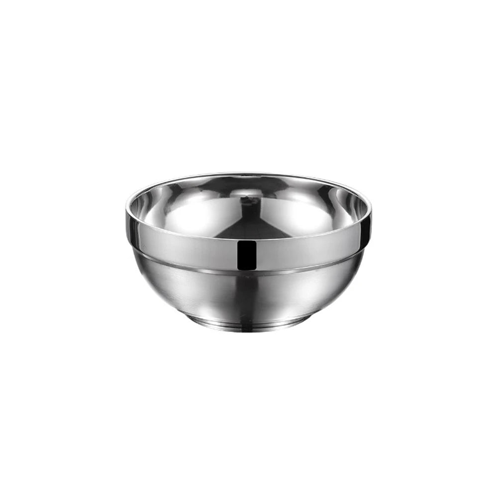 Stainless Steel Bowl Double Layer Thickening Bowl For Family Kitchens Outdoor Picnics Salad Bowl Deep Dish Tableware
