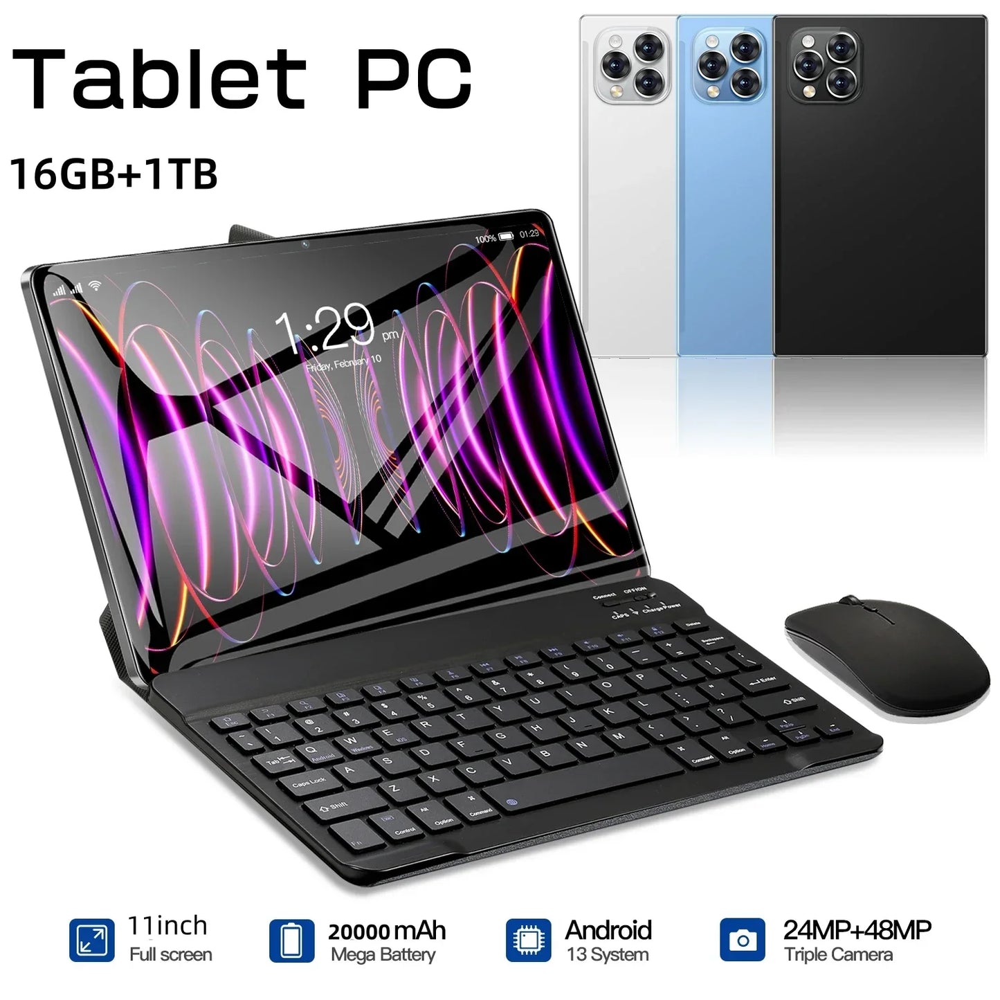 2025 New Original Global Version Tablet Android Pad 15 Pro 16GB+1TB Snapdragon 870 Tablets PC 5G Dual SIM Card WIFI HD 4K Mi Tab