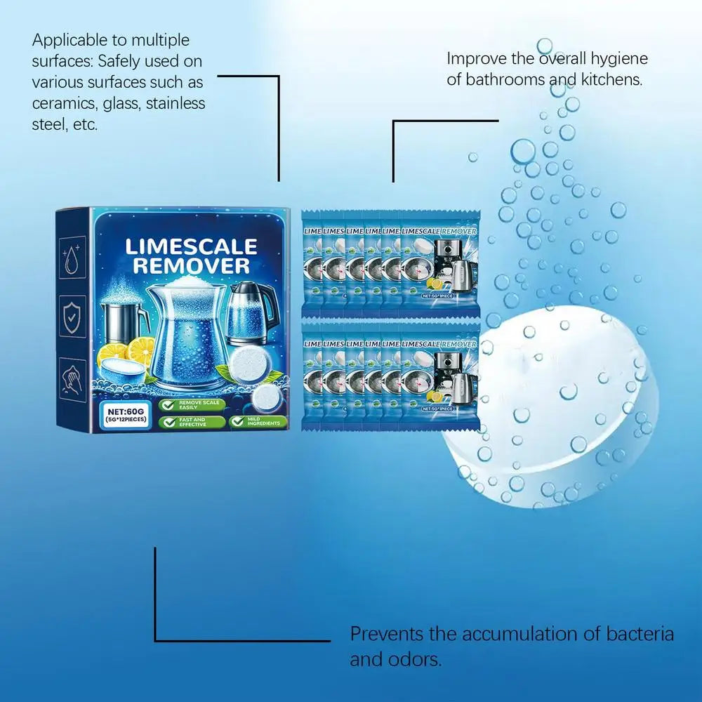 Coffee Machine Cleaning Tablets 12 Tablets Coffee Machine Descaler Solution Cleaner Clean Tablet Coffee Maker Pot Descaling