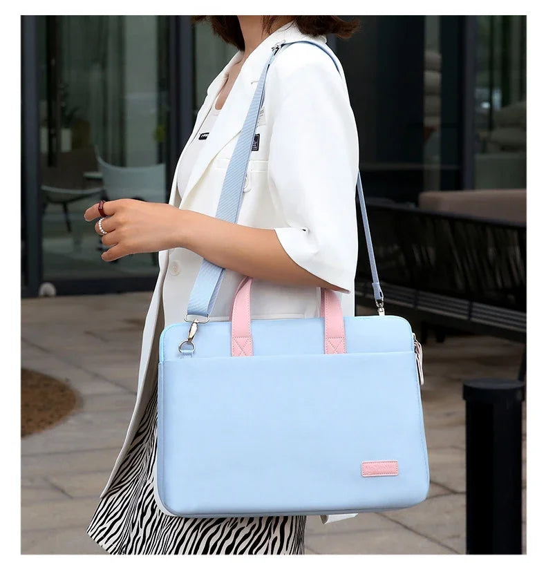 Lightweight Laptop Bag Portable Business Shoulder Messenger Bag 14/15 Inch Handbag Waterproof shockproof Storage Bags Briefcases