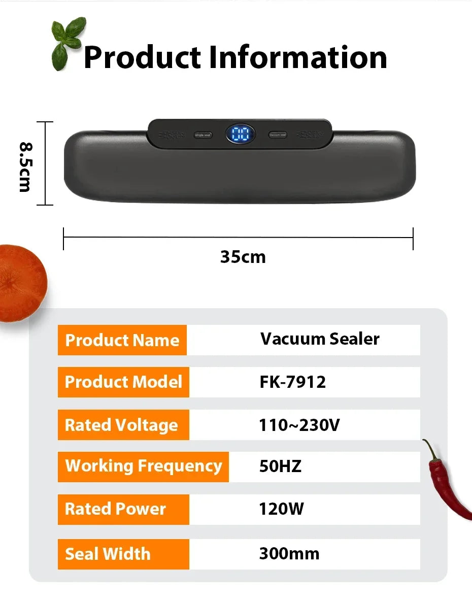 Vacuum Sealer Packaging Machine Food Vacuum Sealer With Free 10pcs Vacuum bags Household Vacuum Food Sealing