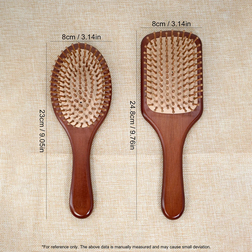 Bamboo Hair Brush Air Bag Wide Teeth Bamboo Combs Smooth Massage Scalp Brush Barber Comb Women Hairdressing Styling Hair Tools
