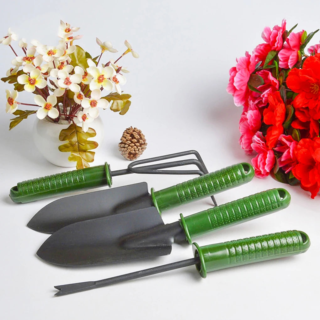 4PCS/SET Gardening Tools Set Kids Mini Gardening Shovel Small Garden Plants Rake and Hand Trowel