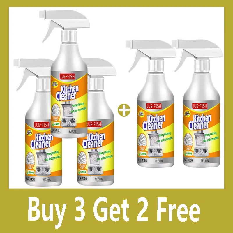 60ml Heavy Oil Cleaner Kitchen Oil Stain Powerful Degreaser Oil Stains Remover Cleaning Grills Oven Home Cooktop Cleaning Spray
