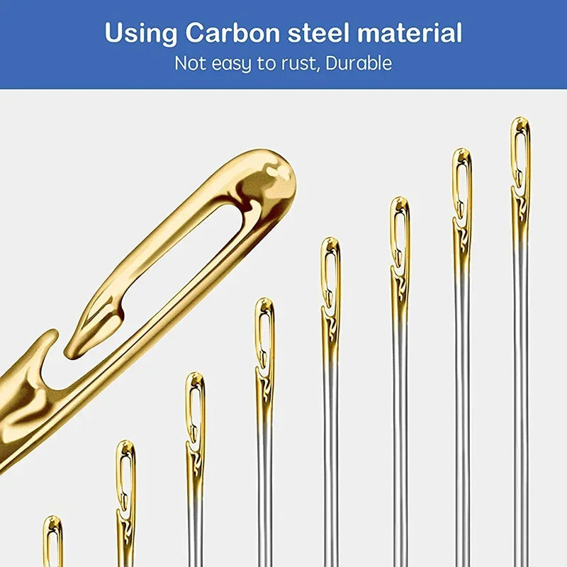 12/36PCS Sewing Needles Multi-size Side Opening Stainless Steel Darning Sewing Household Hand Tools Sewing Tools and Accessoires