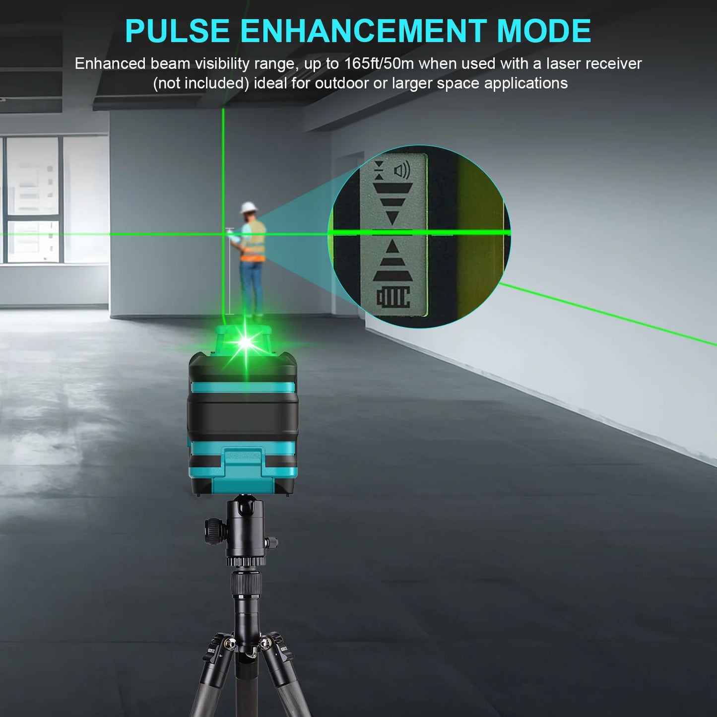 Kiprim Laser Level 2 Lines/5 Lines 360 Automatic Leveling Level Construction Tool Equipment Green Light Professional Cross Laser