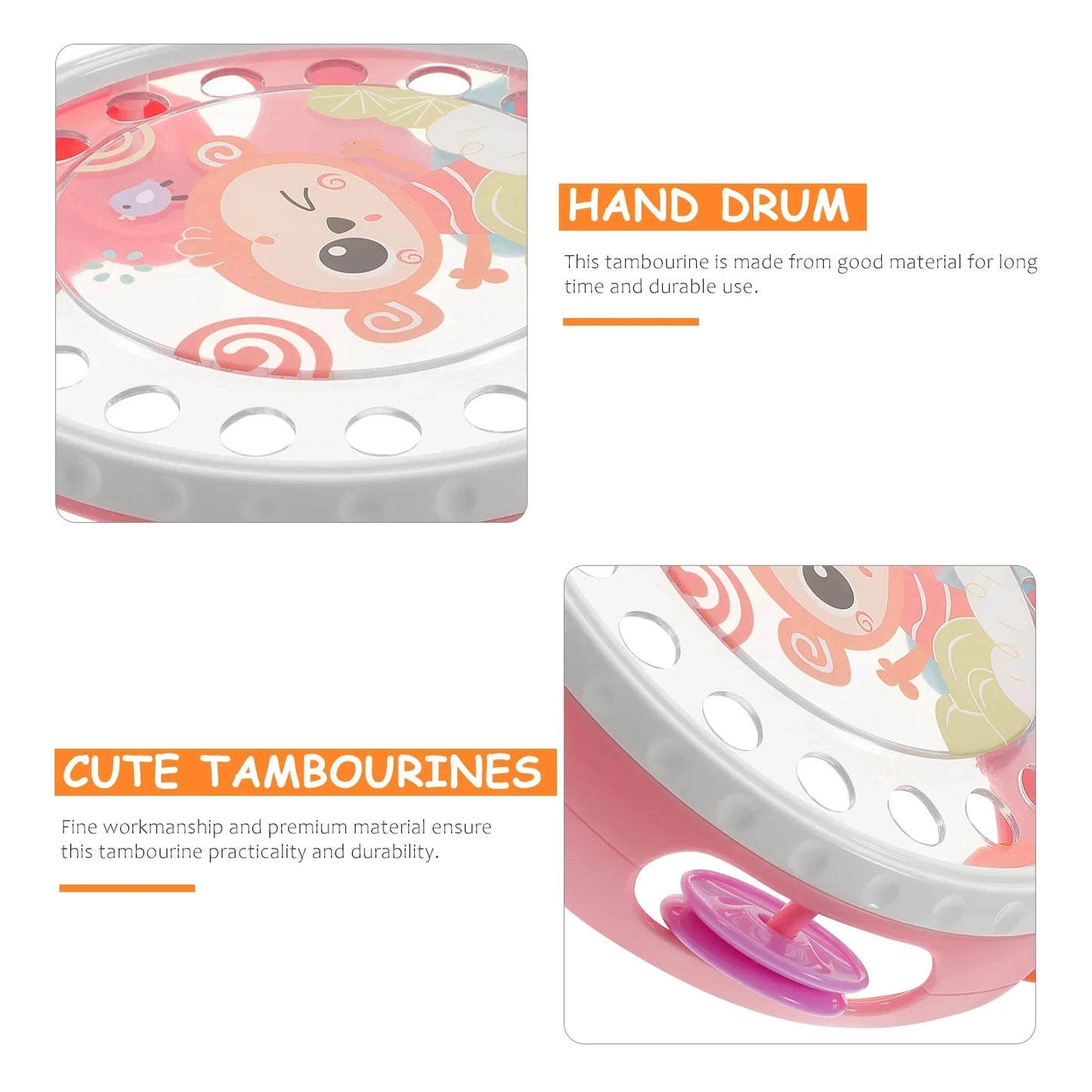 Baby Toys 6 12 Months Musical Instruments Hand Drum Shaking Rattle Toys Montessori Educational Toy Interactive Hand Bell for Kid