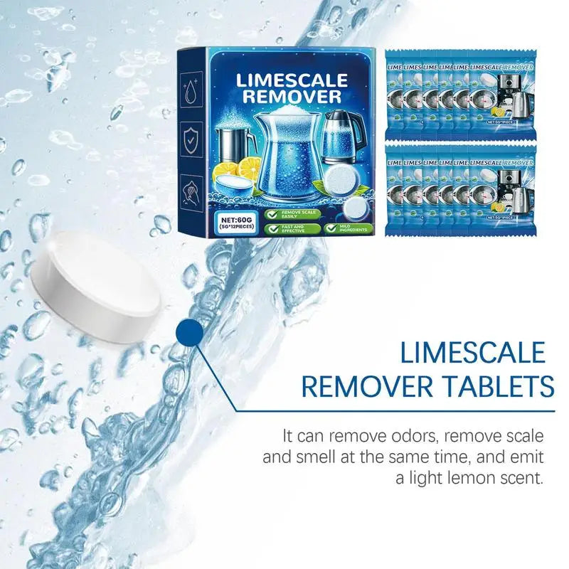 Coffee Machine Cleaning Tablets 12 Tablets Coffee Machine Descaler Solution Cleaner Clean Tablet Coffee Maker Pot Descaling