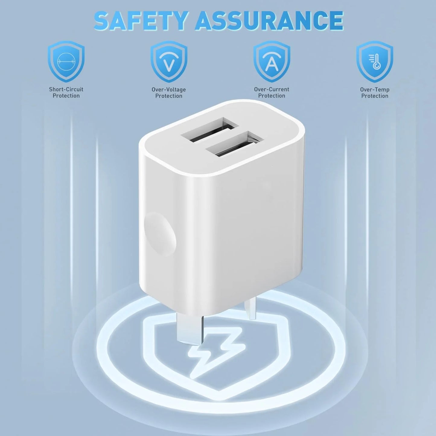 1/5Pcs Universal Travel 5V 2A Dual Port USB Wall Home Charger Power Adapter AU Phone Charging Head Australian Standard Plug