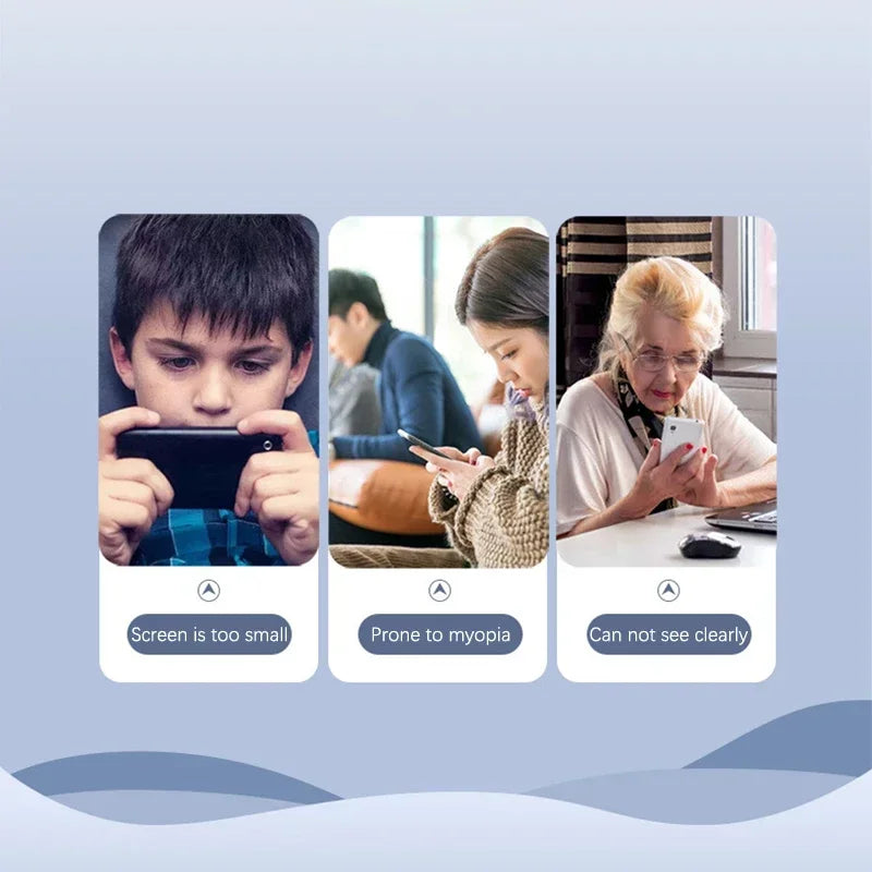 3D Screen Amplifiers Mobile Phone Magnifier With Enlarged Speaker Video Amplifier Stand Magnifying Folding Desk Audio Anti-BlueB