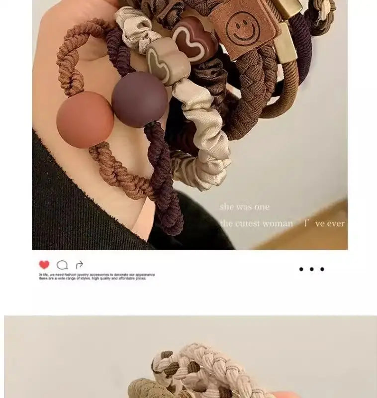High Elasticity Durable Women Simple Elegant Hair Tie, Perfect for Ponytails, Stylish Hair Band Hair Ties Girl Hair Accessoires