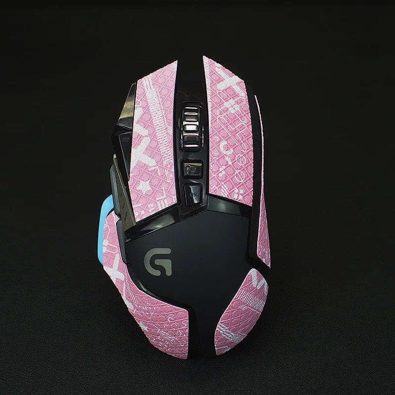 Anti-slip Handmade Mouse Sticker For Logitech G502 Hero Wireless Skin Sticker Side Sweat Pad G502 PC Gamer DIY Without Mouse