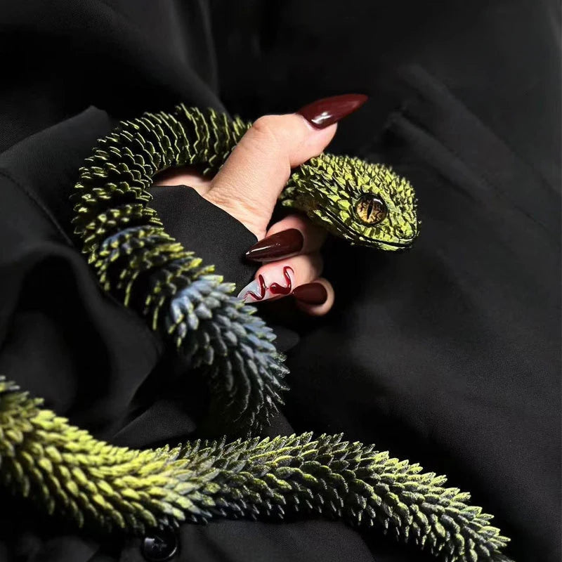 30cm 3D Printed Snake Toys Funny Printed Animals Snake Christmas New Year Craft Ornament Simulation Animal Home Desktop Ornament