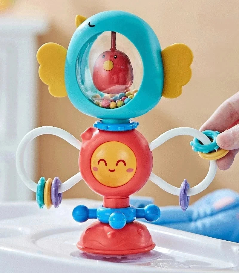 Suction Cup Spinner High Chair Baby Toys 6 12 Months Rotating Rattle Sensory Toys for Babies Educational Games Toy 1 2 3 Years