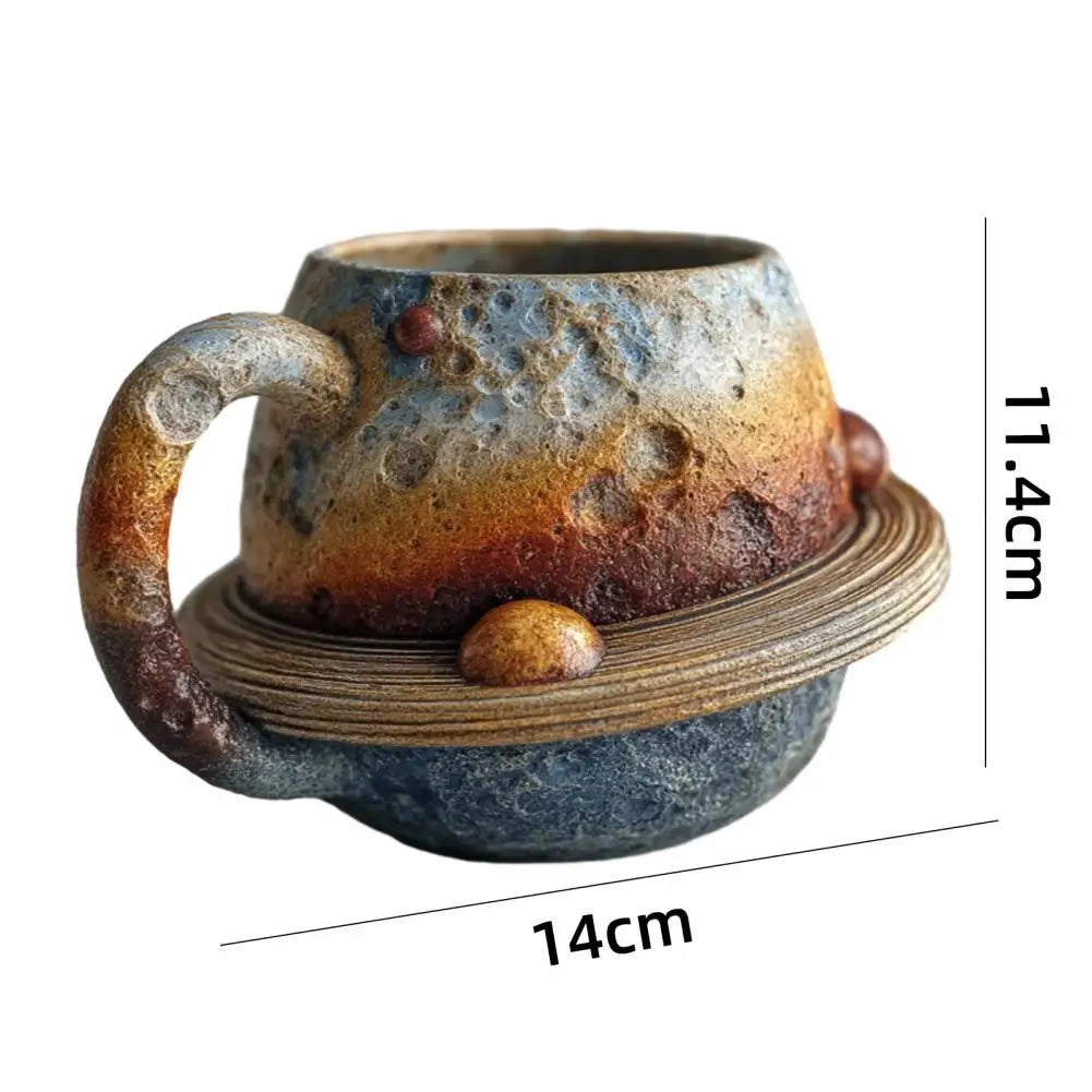 Solar System Planet Mugs Space-Themed Coffee Cups with Ergonomic Handle Planet-inspired Ceramic Cup Space Embossed Planet Mugs
