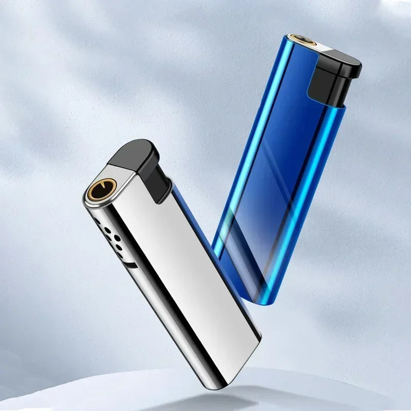 2025 New Windproof Lighter Blue Flame Jet Lighter High Power Cigar Lighter Kitchen BBQ Men Smoking Accessories Birthday Gift