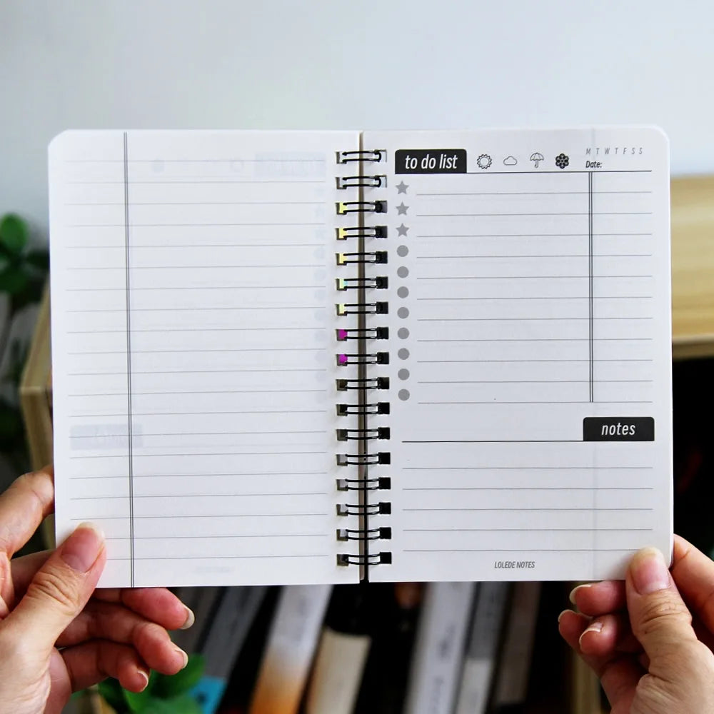 LOLEDE A7 Mini Notebook To Do List University Notebooks Notepad School Sketchbook Diary Travelers Planner Binder Office Journal
