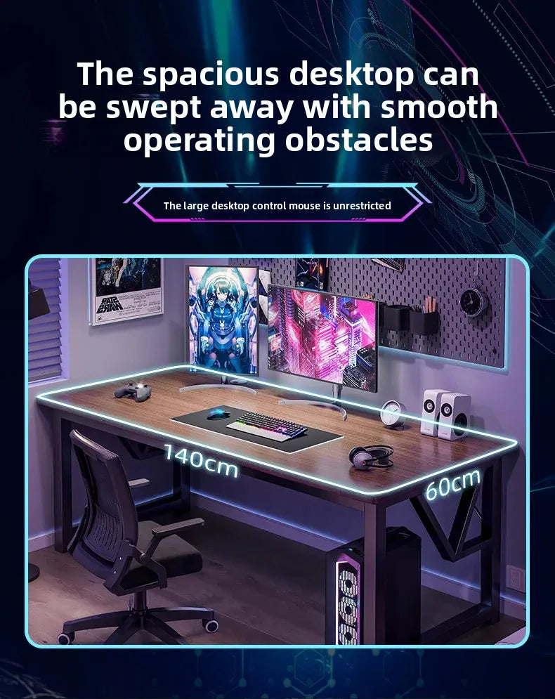 Desk Home Desktop Gaming Table and Chair Student Bedroom Learning Writing Desk Rental House Simple Long Computer Desk