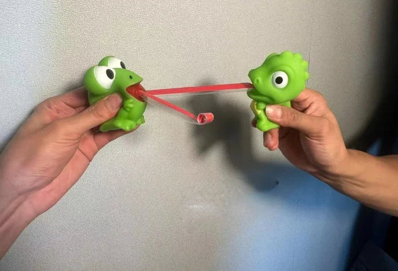 Children Creative Decompression Fidget Toys Pinch Frog Dinosaur Sticking Tongue Out Relieve Stress Toy Christmas Gifts For Kids