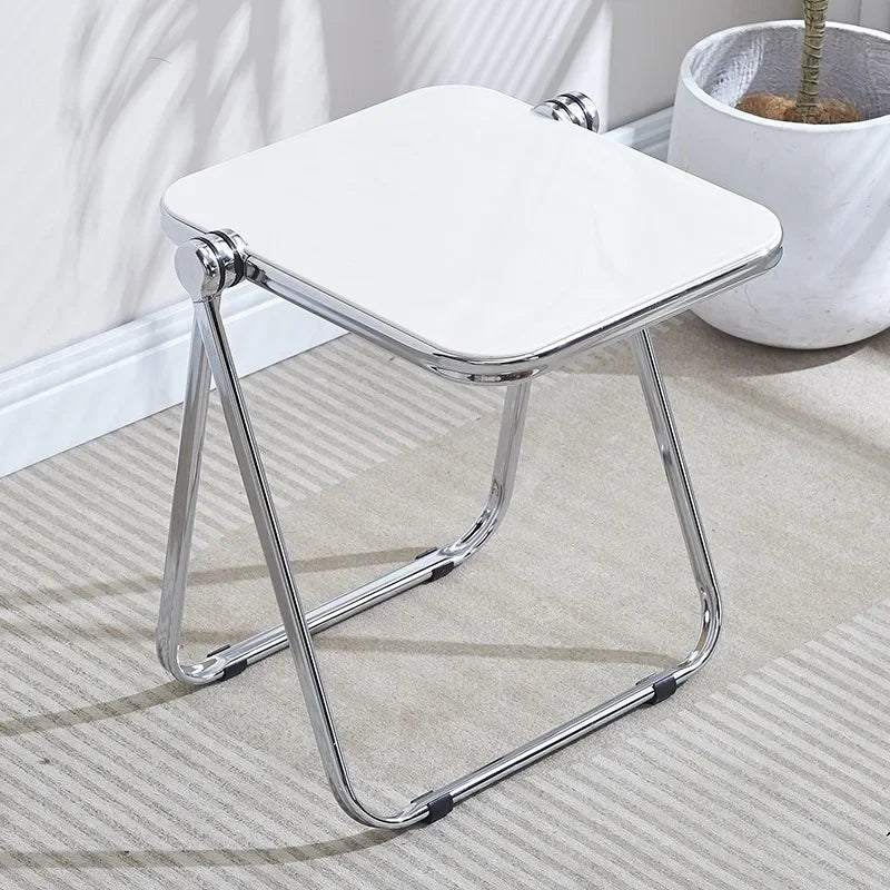 Foldable transparent thick small coffee table, simple computer desk, sofa edge table, light luxury coffee table, small desk