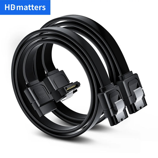 Genuine SATA III Cable 6.0 Gbps Sata 3 Sata III cable cable with Locking Latch Angle Sata 3.0 cable for SSD 2.5",3.5''HDD Drive