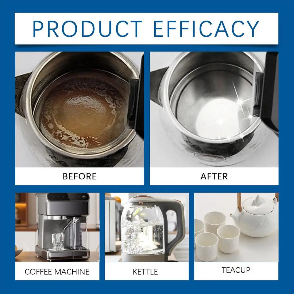 Coffee Machine Cleaning Tablets 12 Tablets Coffee Machine Descaler Solution Cleaner Clean Tablet Coffee Maker Pot Descaling