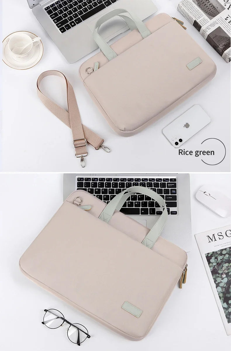 Lightweight Laptop Bag Portable Business Shoulder Messenger Bag 14/15 Inch Handbag Waterproof shockproof Storage Bags Briefcases
