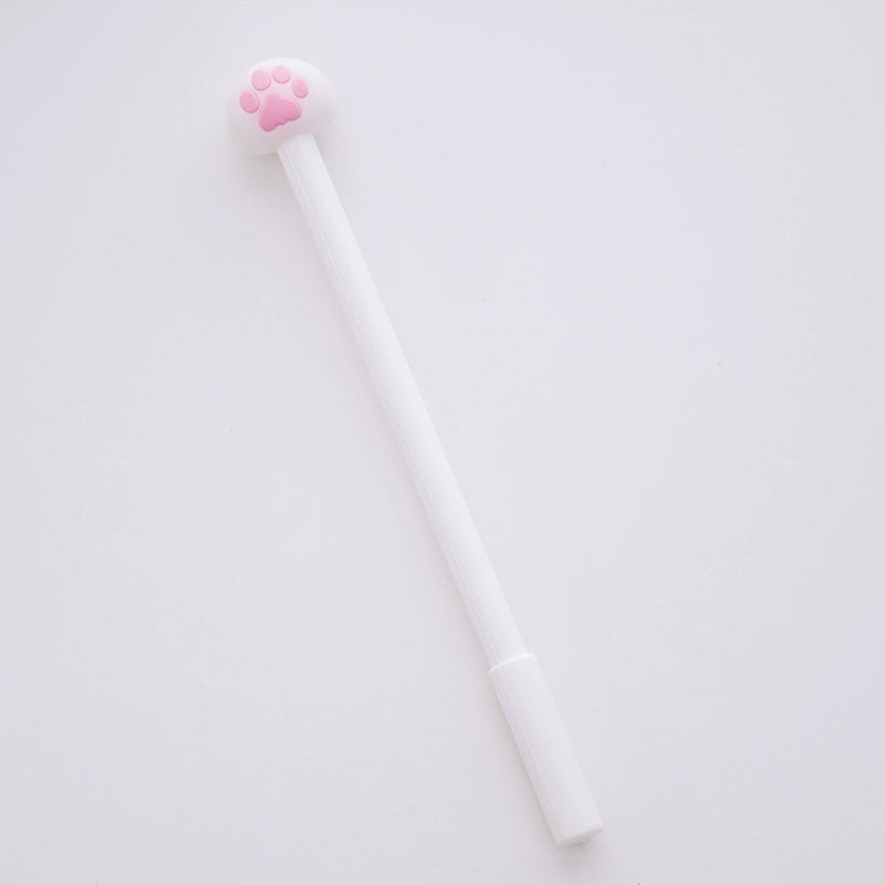 10pcs/batch Kawaii Cat Gel Signature Pen Cute Claw  Stylos Black Ink for Hand Account Writing Stationery Office School Supplies