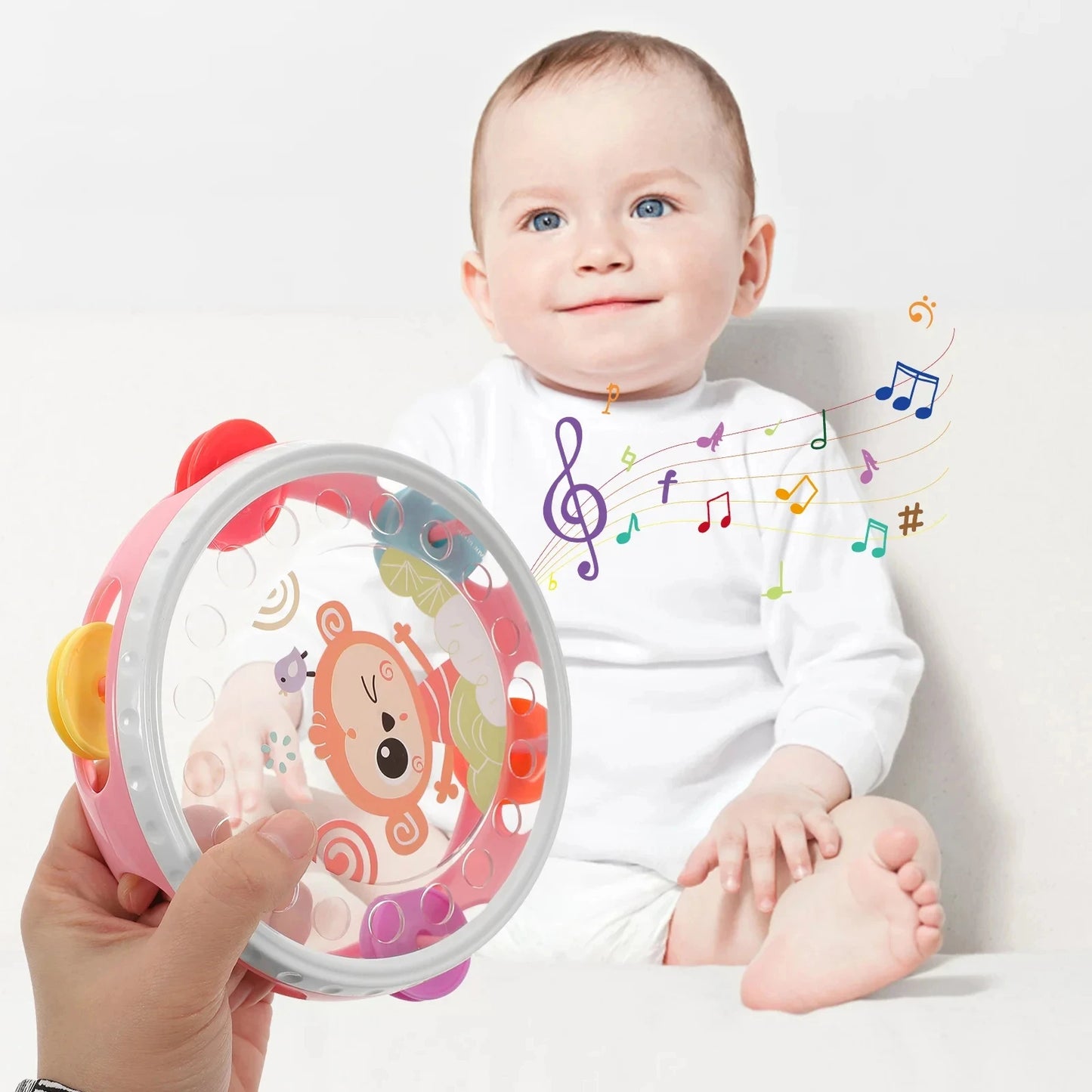 Baby Toys 6 12 Months Musical Instruments Hand Drum Shaking Rattle Toys Montessori Educational Toy Interactive Hand Bell for Kid