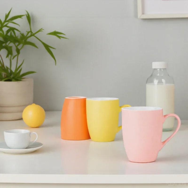 Macaron household ceramic cup living room coffee cup breakfast milk water cup mug