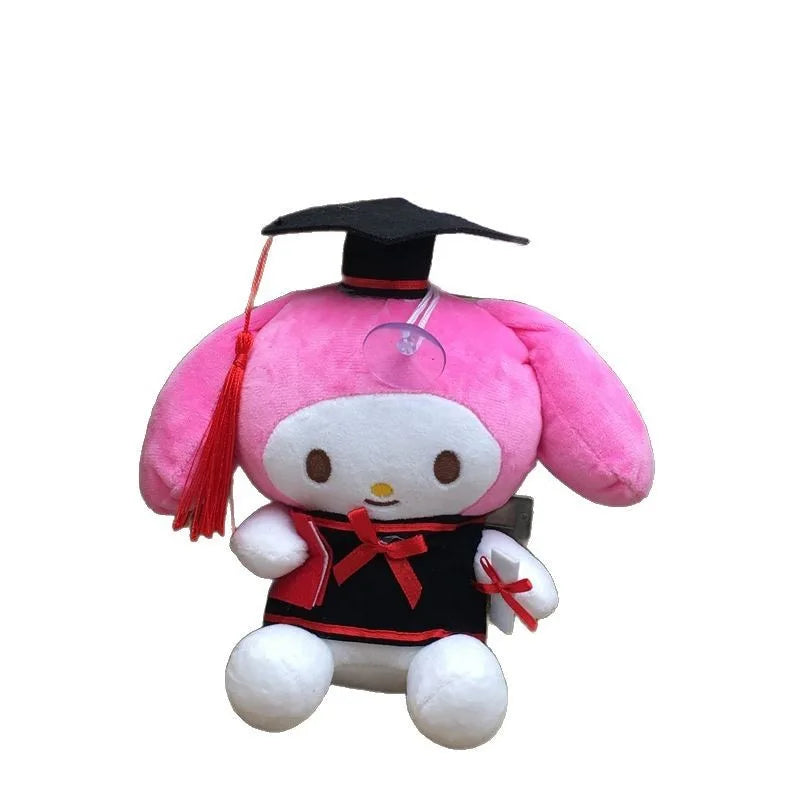 25cm Graduation Plush Toy Stitch Original Figures Stuffed Toys Sanrio Kuromi Hello Kitty Sofa Large Plush Doll Kids Xmas Gifts