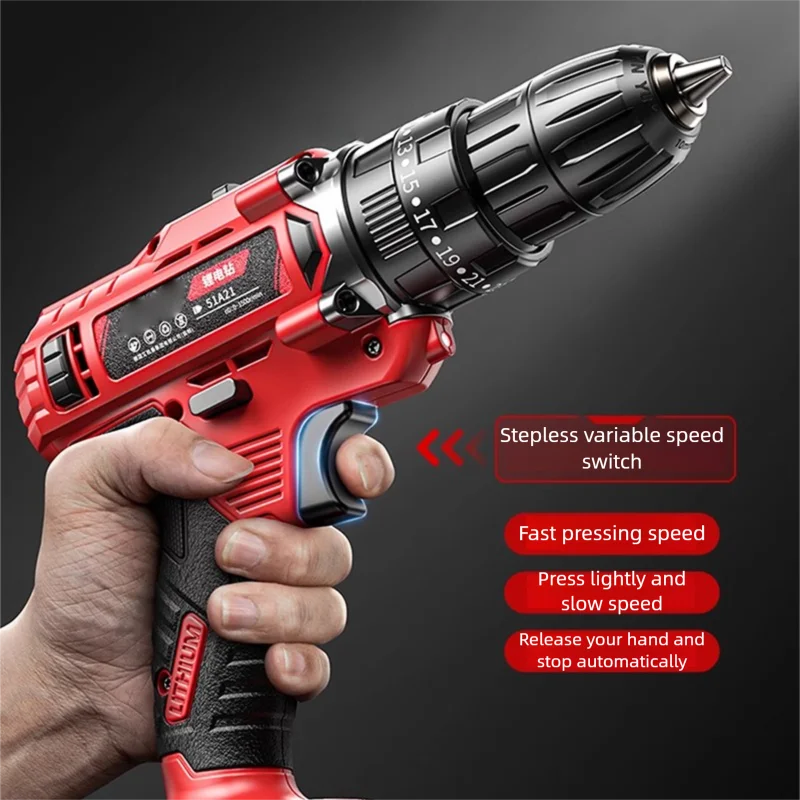 New Rechargeable Electric Screwdriver with Lithium Battery and Multiple Functions A