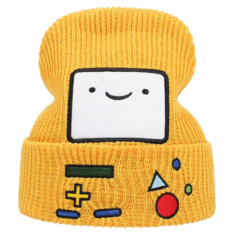 New Cartoon Adventure Time Casual Beanies For Women Men Hip Hop Beanie Hat Lovely Warm Knitted Skull Bonnet Gorros Ski Skullies
