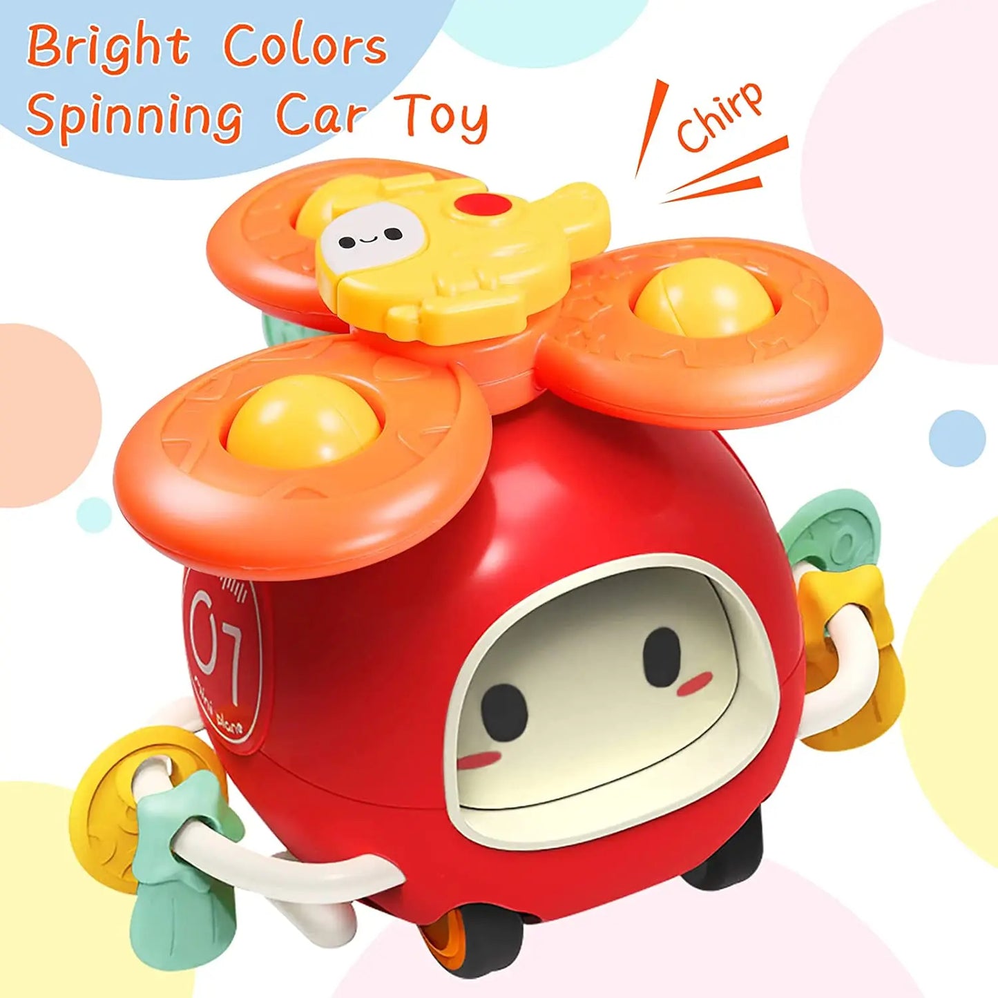 Suction Cup Spinner High Chair Baby Toys 6 12 Months Rotating Rattle Sensory Toys for Babies Educational Games Toy 1 2 3 Years