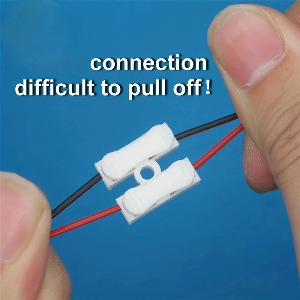 20pcs No Solding Welding Quick 2P Cable Wire Connector No Screw Terminal  Block Spring Clamp