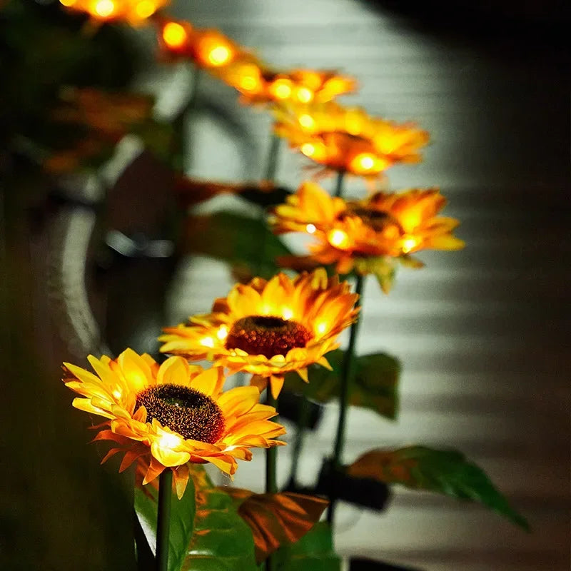 LED Solar Sunflower Outdoor Lawn Light Garden Yard Lawn Night Lamp Landscape Garden Home 2025 Ramadan Wedding Decorations