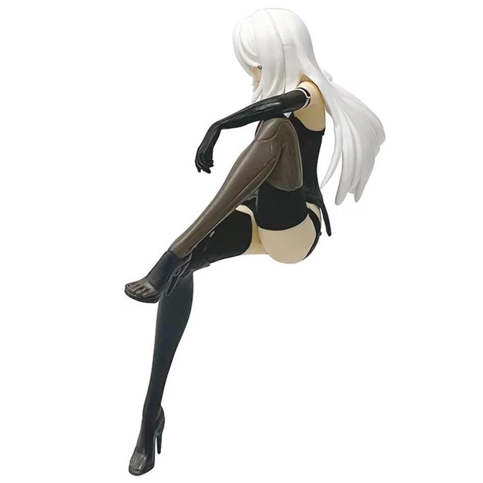 Anime NieR:Automata YoRHa A No.2 Type B Action Figure Noodle Stopper 2B 9S Sitting PosturePVC Model Collection Ornament Toy