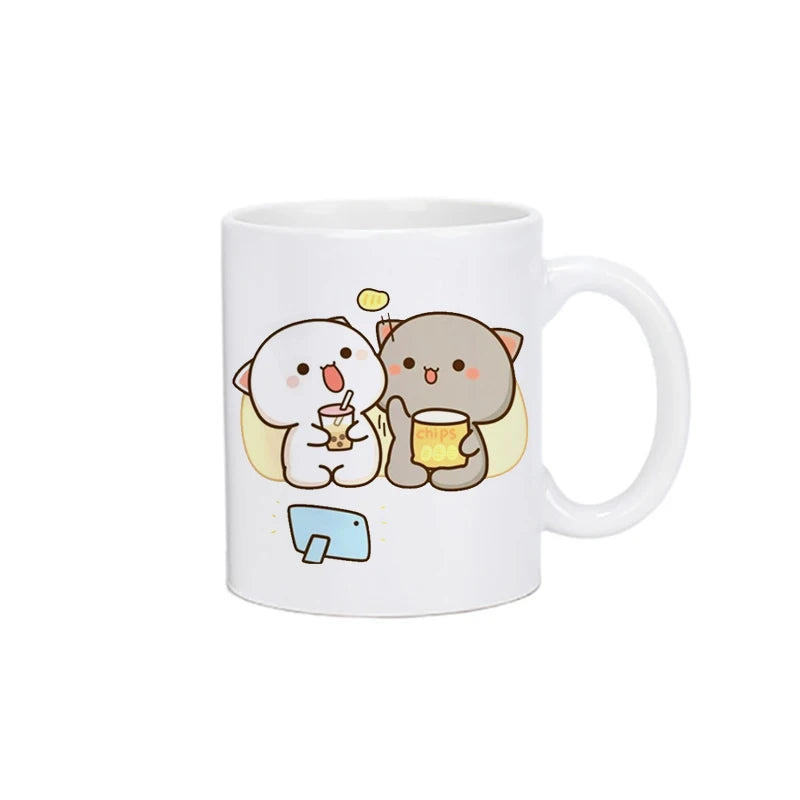 Panda Bear Bubu Dudu Coffee Milk Cup Mocha Cat Panda Bear Couple Christmas Mug Kawaii Cups Original Mugs Drinkware Birthday Gift