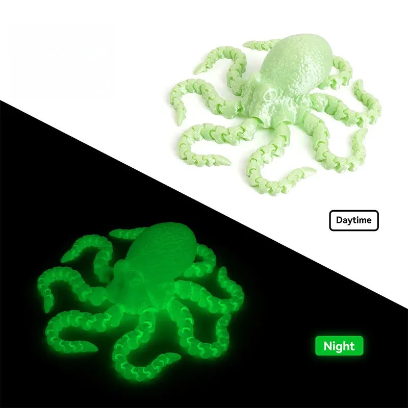 3D Printed Octopus Ornament Creative Animal Landscape Decorations Simulated Octopus Desktop Home Model Party Children's Gift
