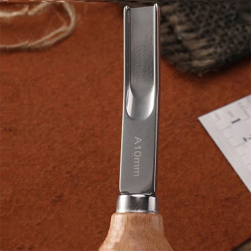4PCS Leather Edge Skiving Beveler Tools Wide Leather Craft Edge Beveler Tool Kit Leather Edge Trimmer for DIY Leather Craft Tool