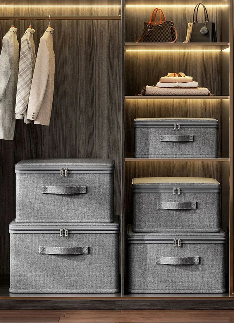 Household Storage Box Large-Capacity Wardrobe Clothes Layered Sorting Box Privacy Storage Suitable for Home Organization