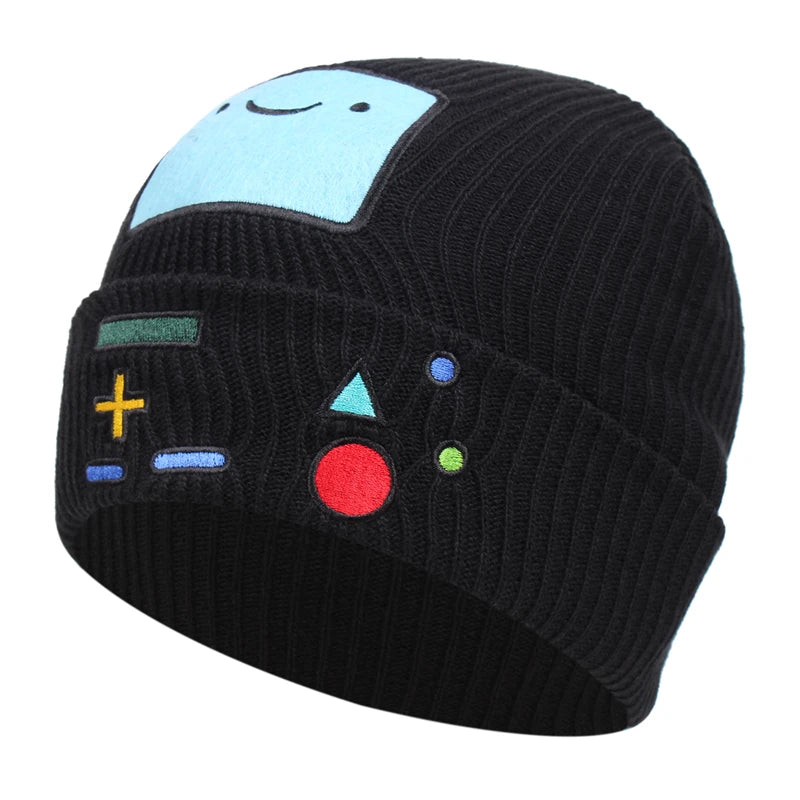 New Cartoon Adventure Time Casual Beanies For Women Men Hip Hop Beanie Hat Lovely Warm Knitted Skull Bonnet Gorros Ski Skullies