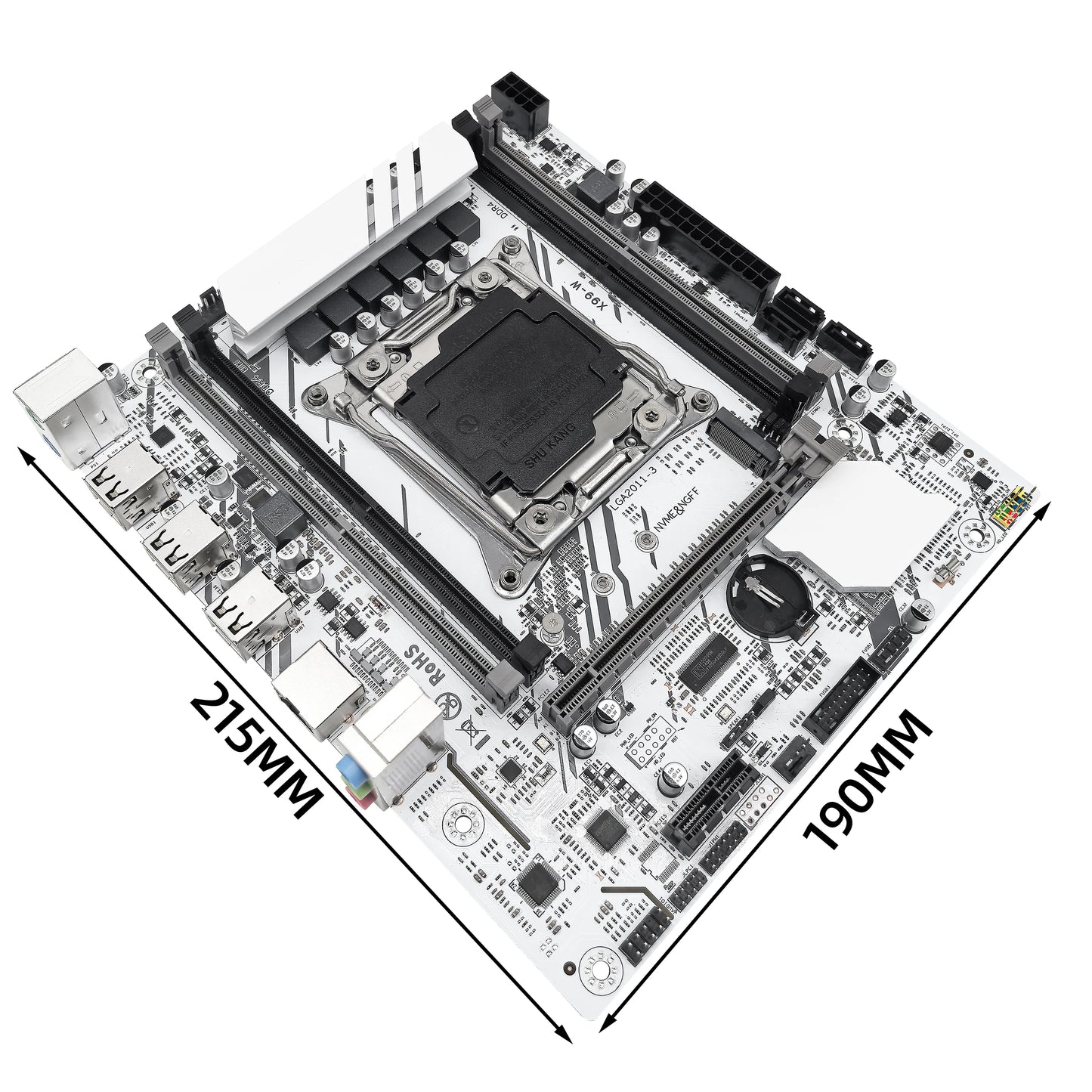 ZSUS X99-W Motherboard Set Kit With LGA2011-3 Xeon E5 2680V4 CPU DDR4 16GB (1*16GB) 2133MHZ RAM Memory NVME M.2 SATA