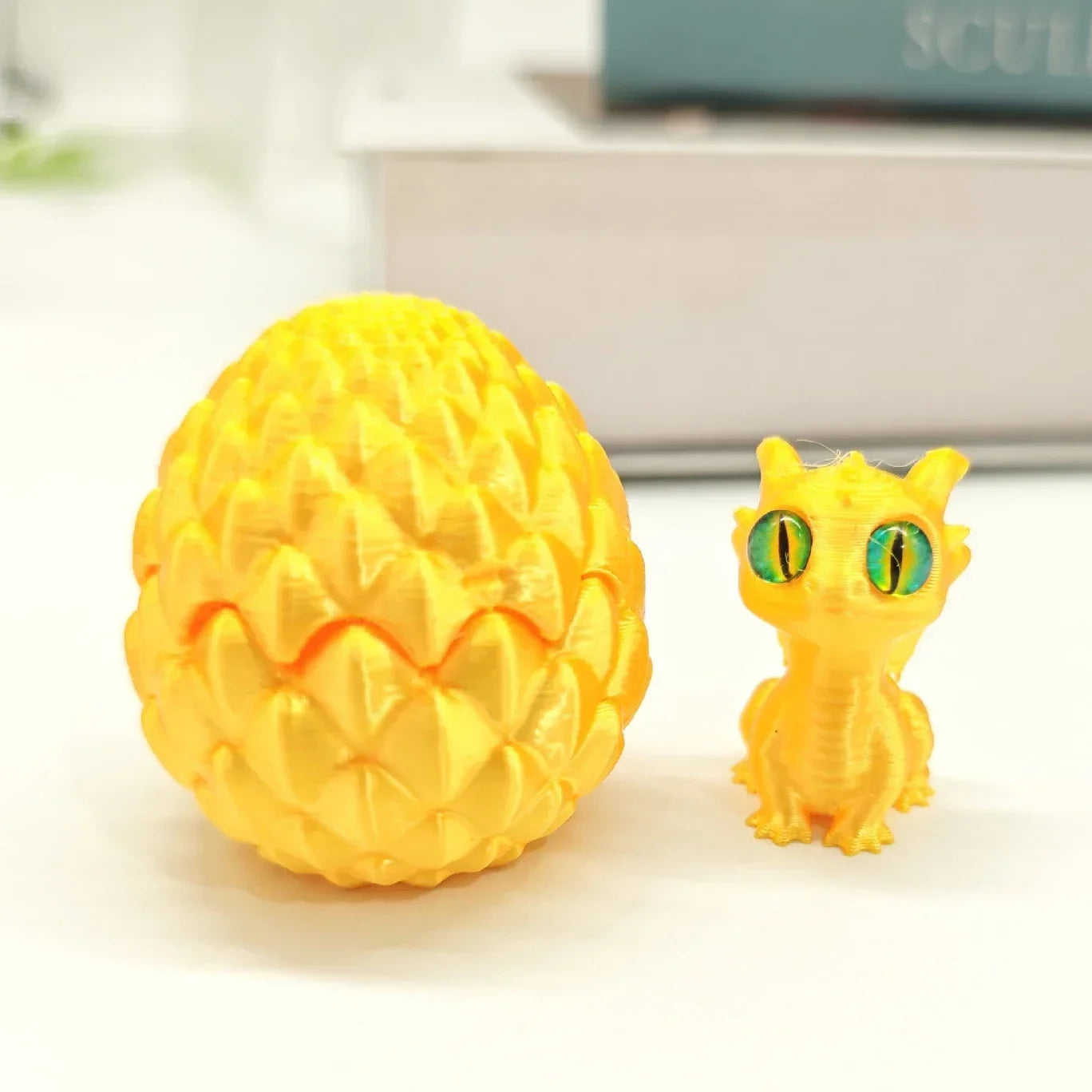 Mini 3D Printed Dragon with Eggs Eyes for Home Decor Little Dragon Egg Kids Toy Gift Figure Accessories Decoration Статуэтки