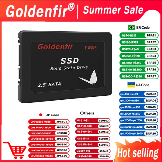 Goldenfir SSD  128GB SATAIII SSD 512GB 480GB 256GB HD 1TB  500GB  Solid State Hard Disk 2.5 for Laptop
