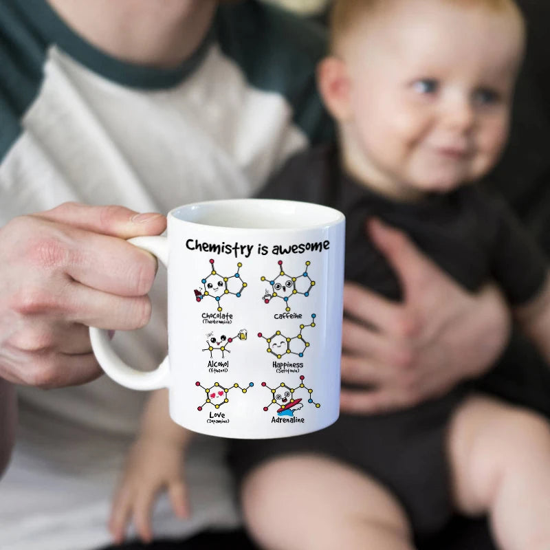 Chemistry is Awesome Creative coffee  Mug 350ml Ceramic Tea Cup Research Institute Office Coffee Mug